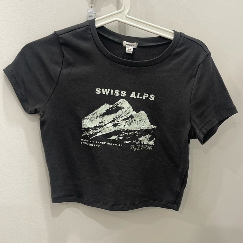 GARAGE cute grey crop top